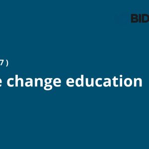 Climate change education