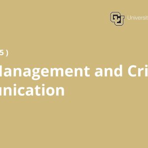 Crisis Management and Crisis Communication