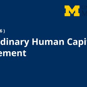 Extraordinary Human Capital Management