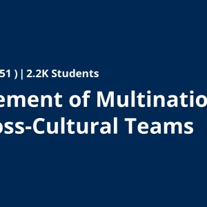Management of Multinational and Cross-Cultural Teams