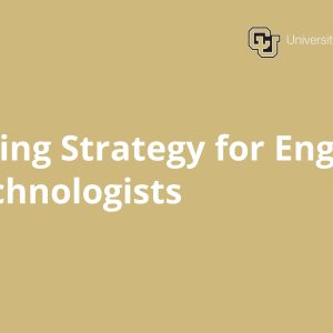 Marketing Strategy for Engineers and Technologists