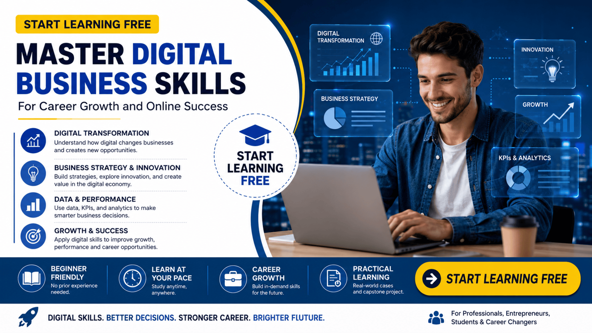 Start Learning Free Digital Business Skills Course for Career Growth