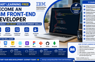 Start learning free with the IBM Front-End Developer Professional Certificate and build job-ready web development skills