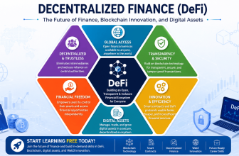 Decentralized Finance DeFi course covering blockchain technology, digital assets, Web3, cryptocurrency, smart contracts, and financial innovation