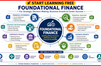 Foundational Finance course covering financial analysis, strategic decision making, corporate finance, investment evaluation, and business growth