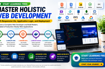 Start Learning Free holistic web development program covering responsive UI, Node.js, databases, REST APIs, Docker, Kubernetes, CI/CD, and cloud deployment