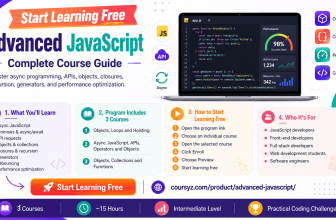Start learning free Advanced JavaScript complete course guide