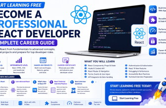 Start learning free Become a Professional React Developer course guide