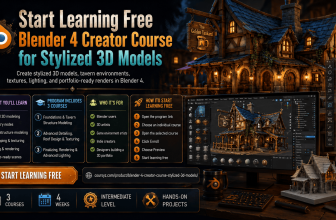 Start learning free Blender 4 Creator Course for Stylized 3D Models