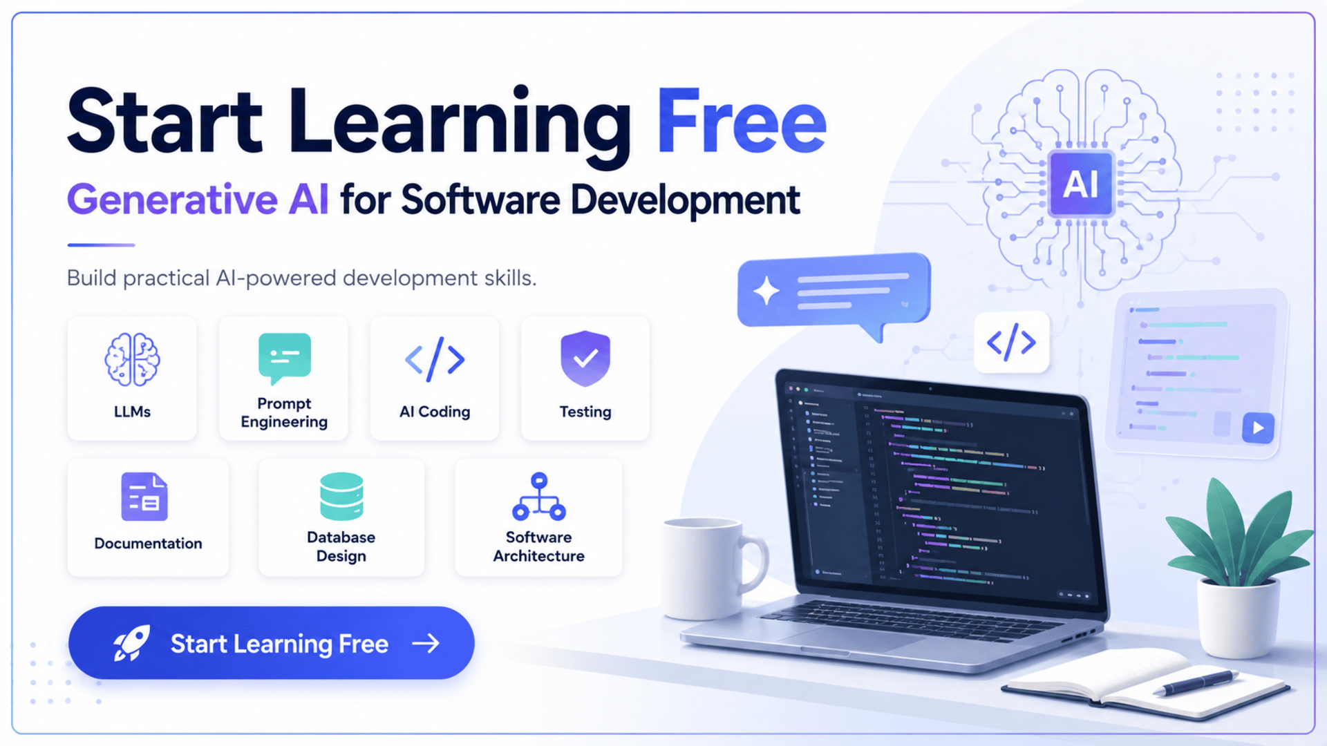 Start learning free Generative AI for Software Development complete course guide