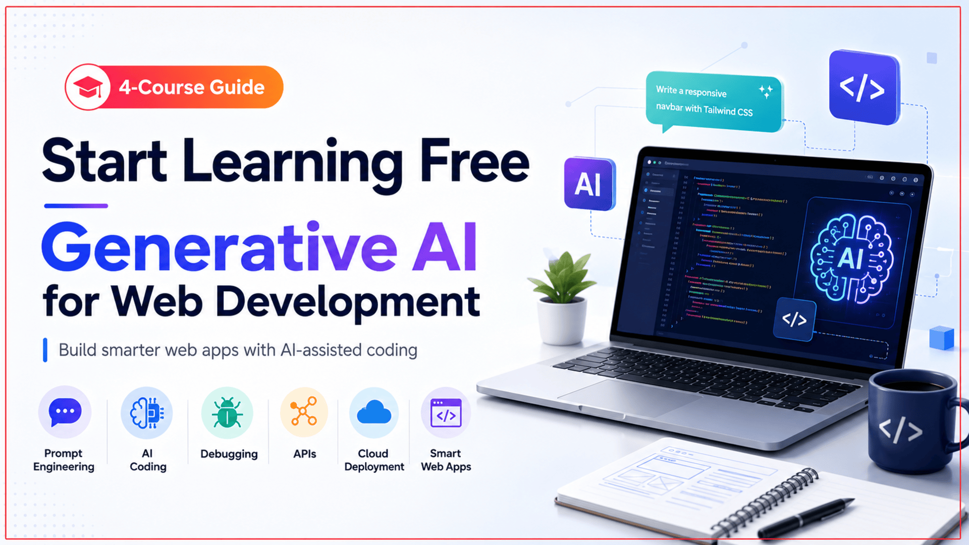 Start learning free Generative AI for Web Development complete course guide