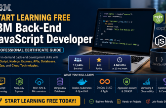 Start learning free IBM Back-End JavaScript Developer Professional Certificate guide
