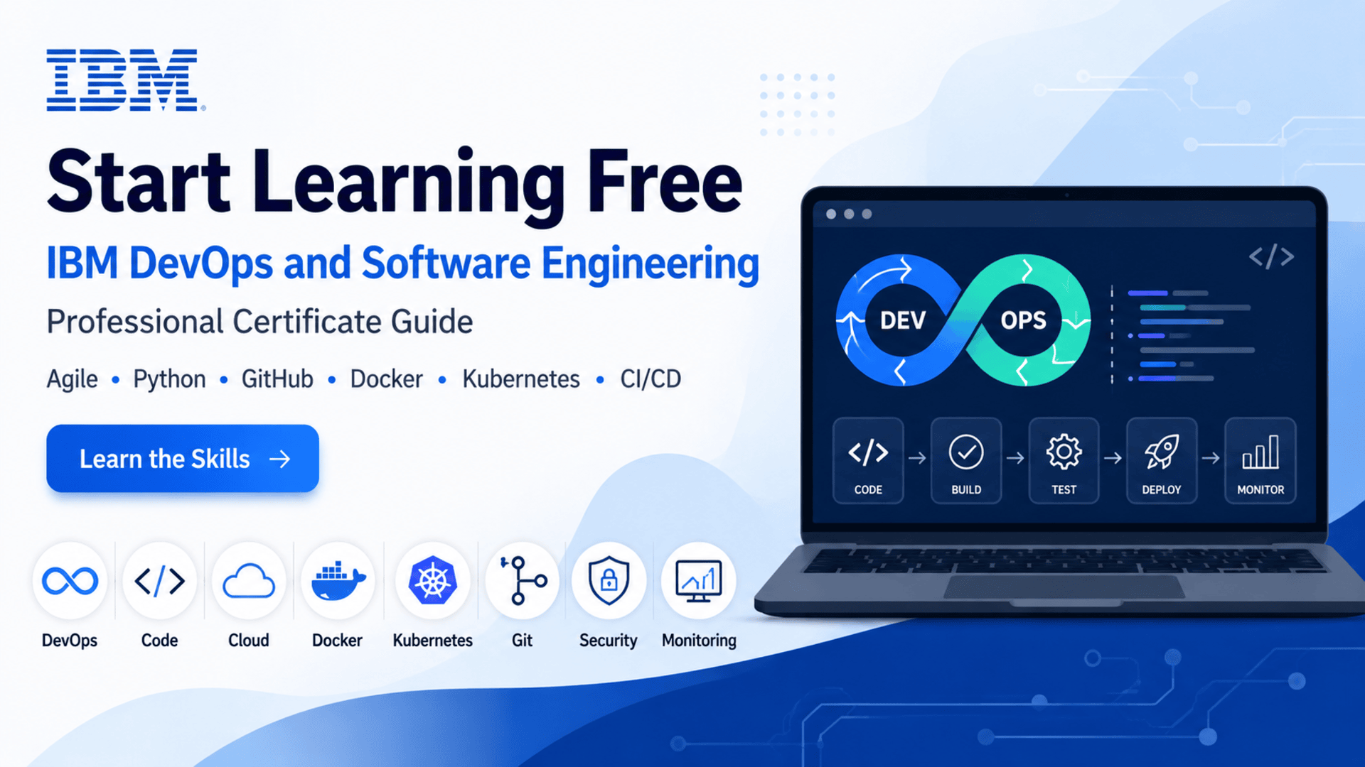 Start learning free IBM DevOps and Software Engineering Professional Certificate guide