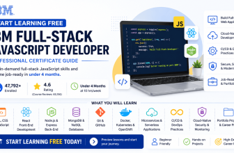 Start learning free IBM Full-Stack JavaScript Developer Professional Certificate guide