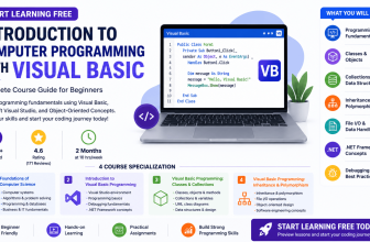 Start learning free Introduction to Computer Programming with Visual Basic complete course guide