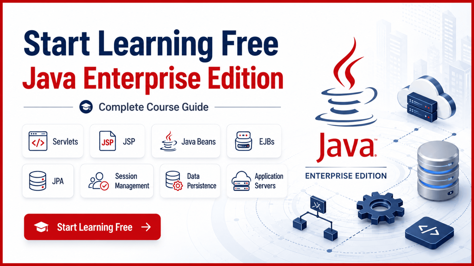 Start learning free Java Enterprise Edition complete course guide
