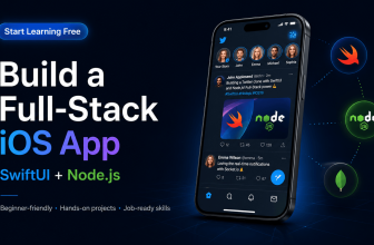 Start learning free and master SwiftUI and Node.js full-stack development by building a Twitter Clone for iOS 16