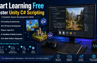 Start learning free Unity C# scripting and game development course
