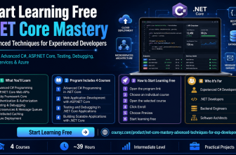 Start learning free .NET Core Mastery advanced course for experienced developers