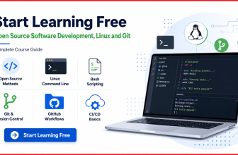 Start learning free Open Source Software Development Linux and Git complete course guide