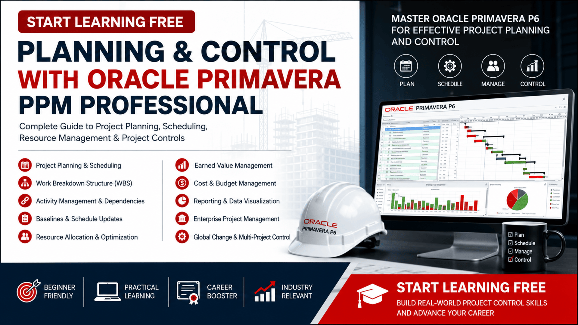 Start learning free Planning and Control with Oracle Primavera PPM Professional complete guide