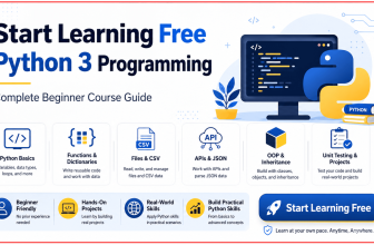 Start learning free Python 3 Programming complete beginner course guide